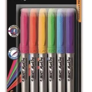 MARCADOR BIC GRIP MARKING PERMANENTE  BLISTER X6U. COLORES FASHION (907976)