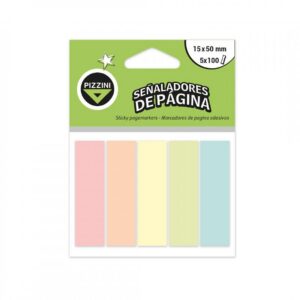 SEÑALADORES PIZZINI BANDERITA 5  X 100U. COLORES PASTEL (NA1550100X5P)
