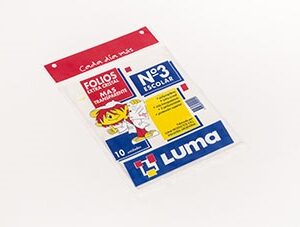 FOLIO LUMA ESCOLAR EXTRA TRANSP X10U. 31-24