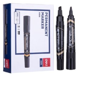 MARCADOR PERMANENTE DELI MATE SWITCH DOBLE PUNTA/REDONDO NEGRO (ES555N)