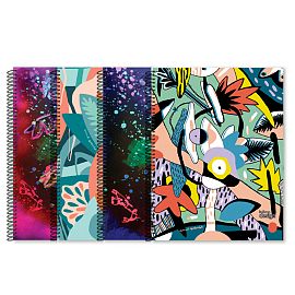 CUADERNO LEDESMA 22X29 DESIGN X 80H RAYADO (104649)