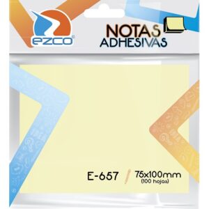 NOTAS ADHESIVAS EZCO 75X100X100 (E-657)