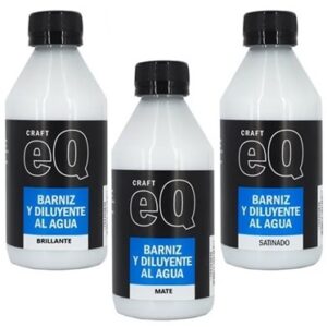 BARNIZ Y DILUYENTE EQ ARTE BRILLANTE AL AGUA 250CC