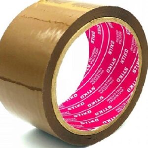 CINTA DE EMBALAR STIKO MARRON/TRANSPARENTE 48MMX100MTS
