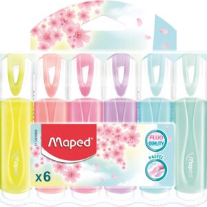 RESALTADOR MAPED CLASSIC PASTEL FUNDA X4U. V/COLORES (742546)