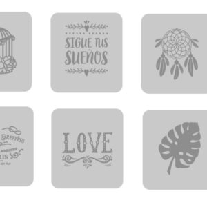 SELLOS EQ ARTE 10 X 8 CM. C/U (2300-1-2-3-4-5)