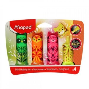 RESALTADOR MAPED FLUO MINI CUTE BLISTER X 4 SURTIDO (743677)