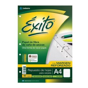 REPUESTO EXITO C/MARGEN REFORZADO A4 X 48H CUADRICULADO (100886)