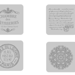 SELLOS EQ ARTE 15 X 15 CM. C/U (2000-1-2-3)