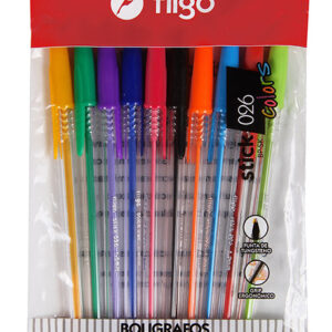 BOLIGRAFO FILGO STICK 026 COLORS X 10 COLORES SURTIDOS (SK10-F10-SUR)