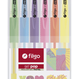 BOLIGRAFO FILGO ROLLER GEL POP PASTEL ESTUCHE X 6U. (GP8-E6-PAS)