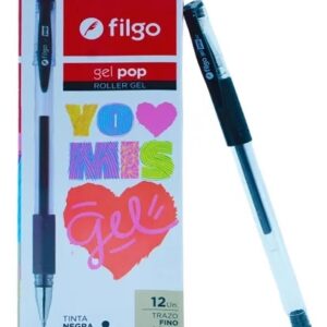 BOLIGRAFO ROLLER FILGO GEL POP CAJA X 12U. A/R/V/N (GP7-C12)