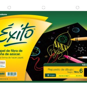 REPUESTO DE DIBUJO EXITO N°6 NEGRO X 5H. (101953)