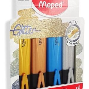 RESALTADOR MAPED GLITTER METALICO X4U. (742000)
