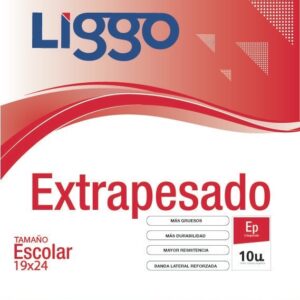 FOLIO LIGGO ESCOLAR PLANO EXTRAPESADO 70MIC. X 10U. (350-1120)