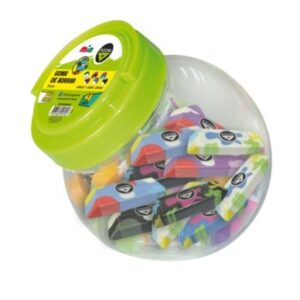 GOMA DE BORRAR PIZZINI ESCOLAR LUNARES V/COLORES CARAMELERA X48U. (GEPX48)