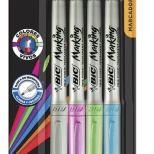 MARCADOR BIC MARKING PERMANENTE BL X4U. SURTIDOS METALICOS (965135)