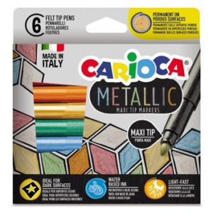 MARCADOR CARIOCA METALIZADO PUNTA MAXI X 6U. (43161)