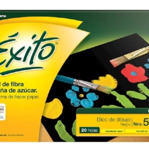 BLOCK PARA DIBUJO EXITO N°5 NEGRO 20H LISO (102592)