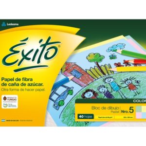 BLOCK DE DIBUJO EXITO N°5 PASTEL 40H.(103223)