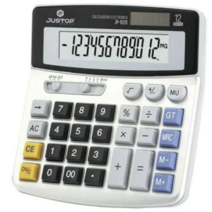 CALCULADORA JUSTOP JP-625 12 DIGITOS GRANDE DE MESA