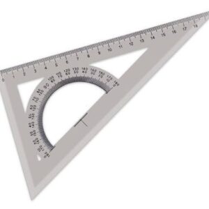 ESCUADRA PIZZINI ESCUELITA C/TRANSPORTADOR 20CM X 60° (370220X60)