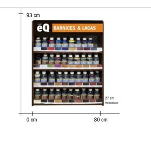 EXHIBIDOR EQ ARTE BARNICES LACA Y BETUN X 110U (999930002)