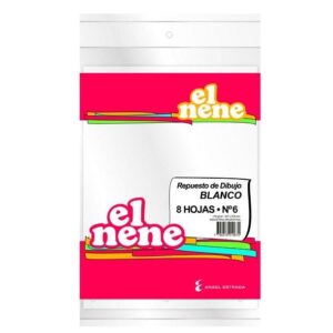 REPUESTO DE DIBUJO EL NENE N°6 BLANCO 8H (215431)