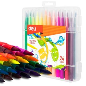 MARCADOR DELI EMOTION PUNTA PINCEL ESTUCHE X 24U. (C10324)