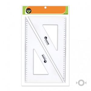 ESCUADRA PIZZINI ESTUDIO CRISTAL 30CM X 60° (372230x60x10)