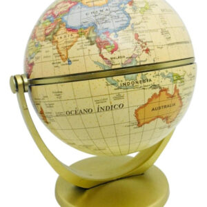 GLOBO TERRAQUEO 10CM / BASE DE PLASTICO ANTIGUO (107A)