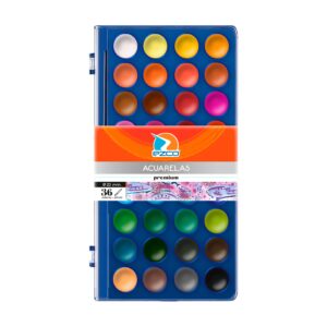 ACUARELA EZCO X 36 COLORES ESTUCHE + PINCEL (404200-36)