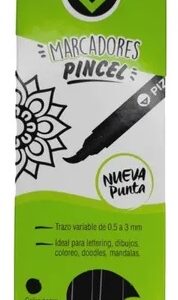 MARCADOR PINCEL PIZZINI AL AGUA NEGRO (8200NG)
