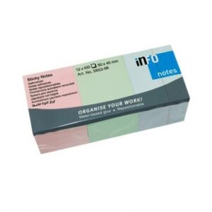 NOTAS ADHESIVAS INFO 50X40X100 PASTEL X3 BLOCKS (5653-98-pk-3)