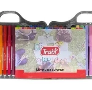MARCADORES JUNIOR TRABI PUNTA REDEONDA X30+LIBRO PARA COLOREAR (15353)