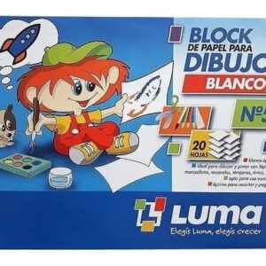 BLOCK DE DIBUJO LUMA Nº6 BLANCO X 20H (81-60)