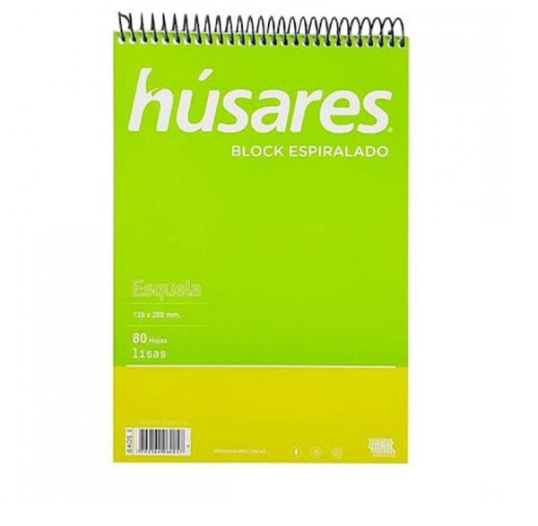 BLOCK HUSARES ESQUELA X80H C/ESP LISO (6405)