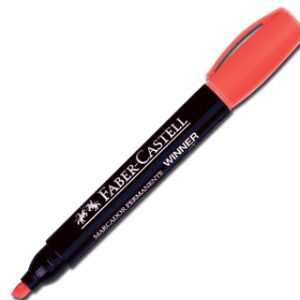 MARCADOR PERMANENTE FABER 54E P/CHATA X12U.  NEGRO/AZUL/ROJO/VERDE.