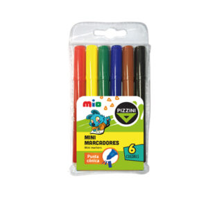 MARCADOR ESCOLAR PIZZINI MINI MIO X6U.  (8306)