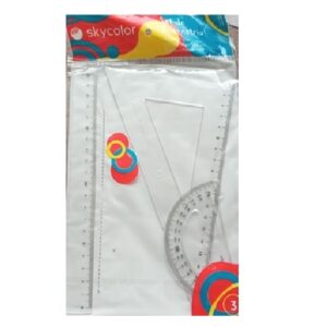 SET DE GEOMETRIA SKYCOLOR CRISTAL 3 PIEZAS (SG3030)