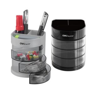 ORGANIZADOR ESCRITORIO DELI MULTIFUNCION NEGRO/GRIS (E9147)