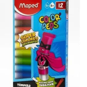 TEMPERA MAPED X12 U COLORES SURTIDOS (826001)