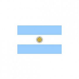 BANDERA DE TELA MILENIO ARGENTINA POLIESTER ALTA TENACIDAD 75 X120 CM CON SOL (1104)