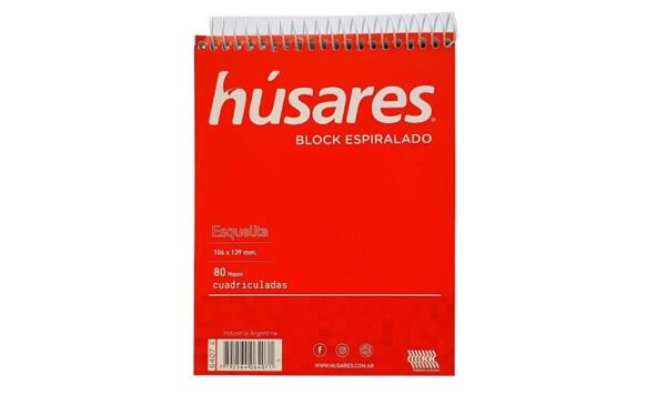 BLOCK HUSARES ESQUELITA X80H C/ESP RAYADO (6406)