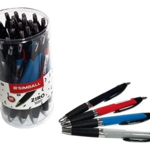 BOLIGRAFO MICRO RETRACTIL CITY ZIRO X 30U. AZUL/NEGRO (0104010101/0104010201)