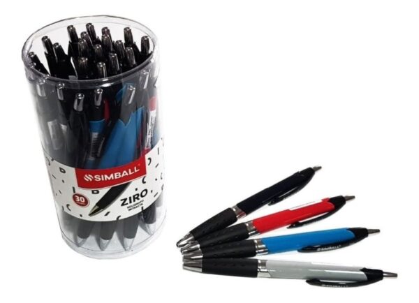 BOLIGRAFO MICRO RETRACTIL CITY ZIRO X 30U. AZUL/NEGRO (0104010101/0104010201)