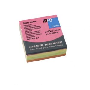 NOTAS ADHESIVAS INFO 50X50X 240 MINICUBE FLUO (5658-39)