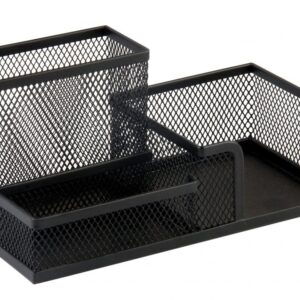 ORGANIZADOR ESCRITORIO DELI QUALI MALLA METALICO NEGRO (E9175)