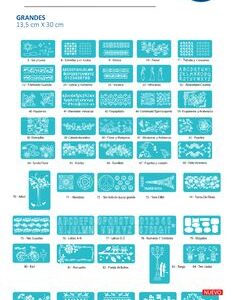 STENCILES EQ ARTE GRANDES 13,5X30 V/MODELOS C/U