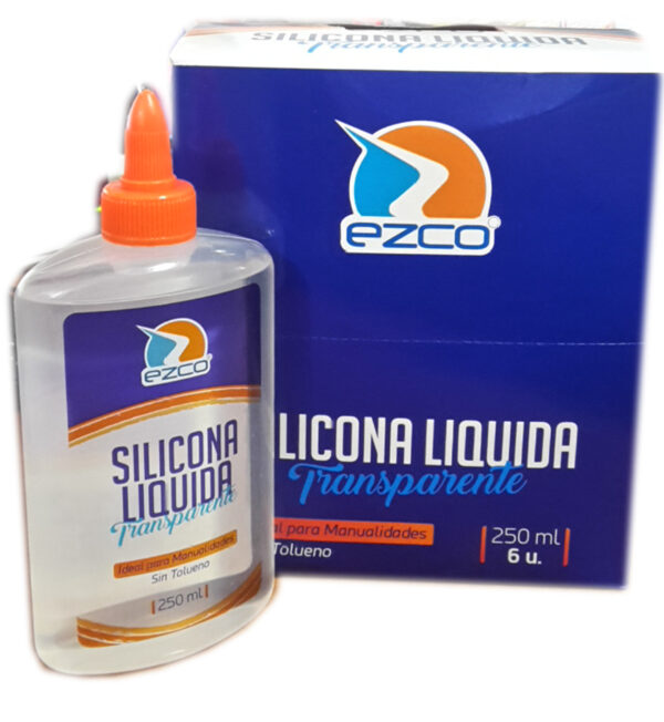ADHESIVO EZCO SILICONA LIQUIDA X 250 ML C/U.